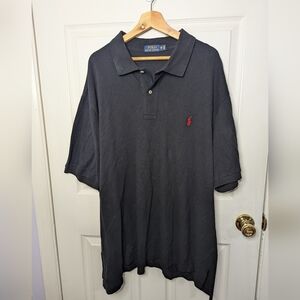 Polo Ralph Lauren Polo Men's 3XB/3G Black Pique 100% Cotton with Red Pony Shirt